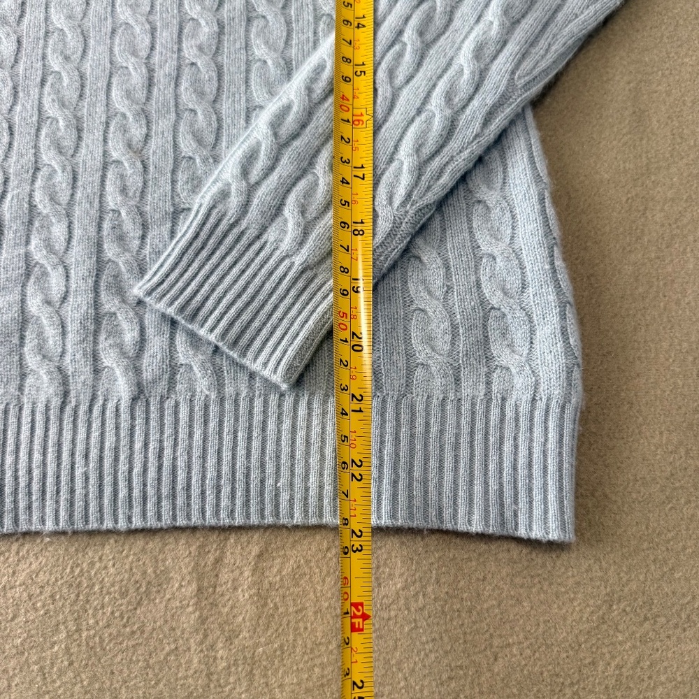 Aqua Women’s 100% Cashmere Long Sleeve Blue Sweater Pullover Size S - Picture 5 of 7